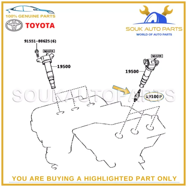 90919-01249 Genuine Toyota Denso SPARK PLUG SET (8Pcs) OEM LEXUS GS300 IS F