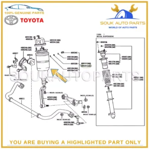 48020-50262 Genuine Toyota CYLINDER LEFT FR ASSY PNEUMATIC For Lexus LS460/460L
