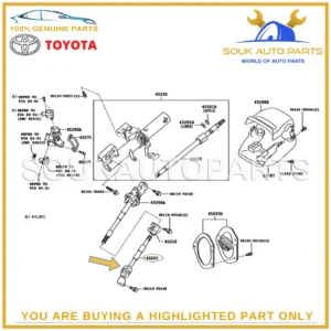 45203-0K110 Genuine Toyota SHAFT, STEERING INTERMEDIATE NO.2 452030K110 HILUX