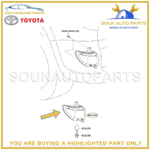 81456-42010 Genuine Toyota LENS, REAR FOG LAMP Toyota RAV4 Vanguard 8145642010