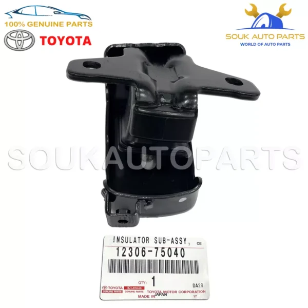 12306-75040 Genuine Toyota INSULATOR, ENGINE MOUNTING,FRONT LH 1230675040 OEM