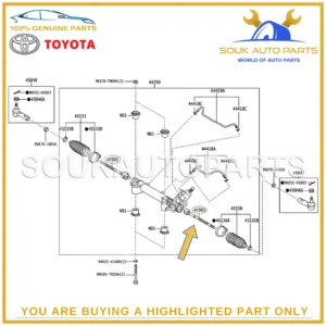 45503-0K130 Genuine Toyota END ASSY, STEERING RACK 455030K130 OEM