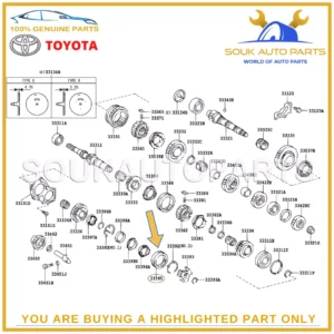 33395-42012 Genuine Toyota TRANSMISSION HUB SLEEVE, NO.3 33395-42012 OEM