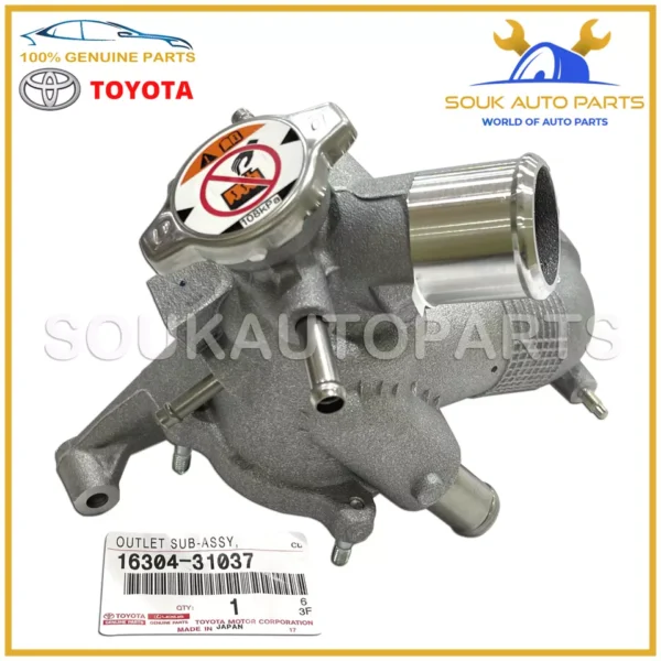 16304-31037 Genuine Toyota OUTLET SUB-ASSY, WATER 1630431037 OEM