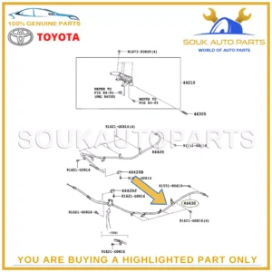 46430-60030 Genuine Toyota CABLE ASSY, PARKING BRAKE, NO.3 4643060030 OEM