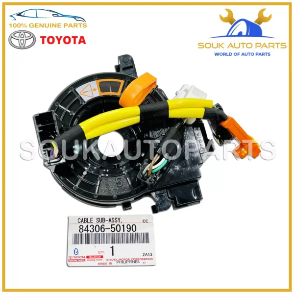 84306-50190 Genuine Toyota SPIRAL CABLE SUB-ASSY 8430650190 OEM