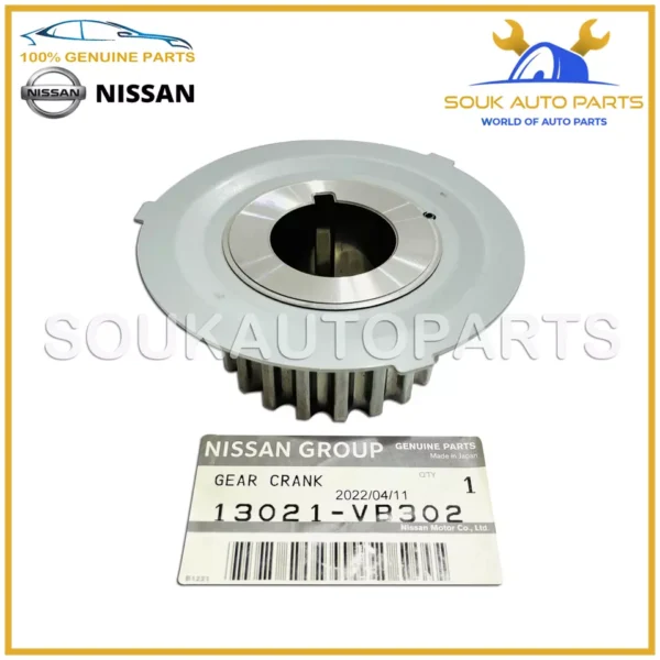 13021-VB302 Genuine Nissan SPROCKET CRANKSHAFT GEAR, 13021VB302 OEM