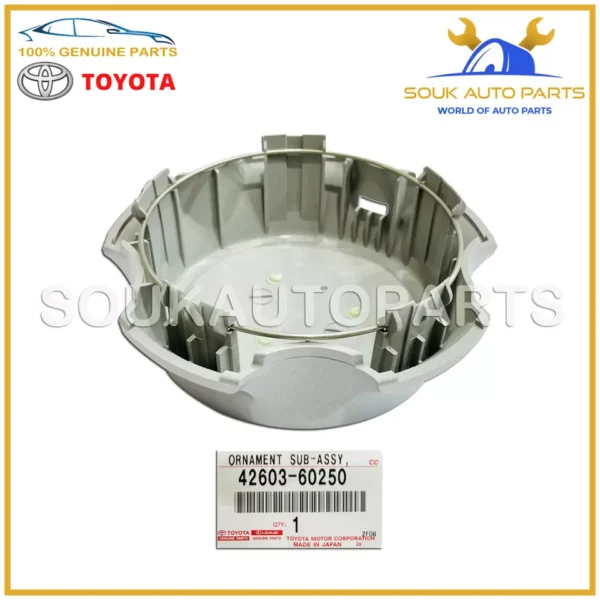 42603-60250 Genuine Toyota ORNAMENT SUB-ASSY, WHEEL HUB 4260360250 OEM