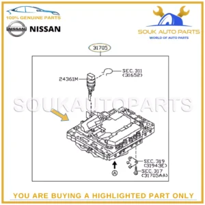 31705-X600E Genuine Nissan VALVE ASSY CONTROL 31705X600E Infiniti FX37 QX70