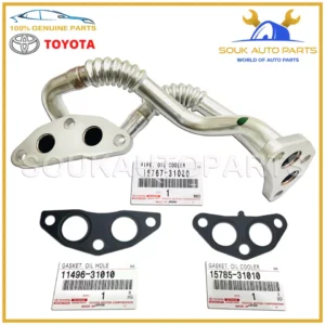 15767-31020 Genuine Toyota ENGINE OIL COOLER PIPE WITH GASKETS 1576731020 OEM