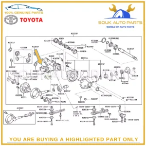 41400-35034 Genuine Toyota ACTUATOR ASSY, DIFFERENTIAL VACUUM 4140035034 OEM