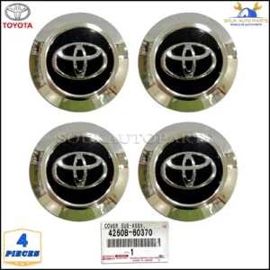 4260B-60370 Genuine Toyota ORNAMENT ASSY, WHEEL HUB SET OF 4 Pcs 4260B60370 OEM
