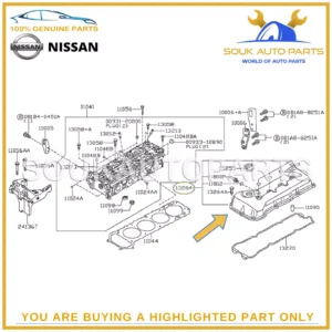 13264-JA00A Genuine Nissan VALVE ROCKER COVER ASSY 13264JA00A OEM