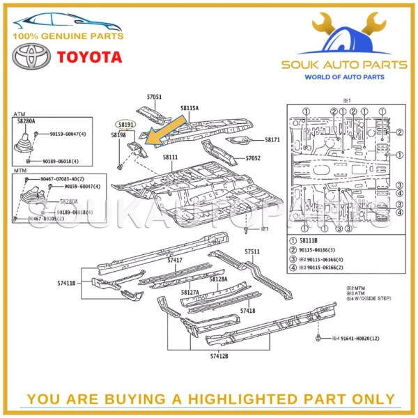 58190-35032 Genuine Toyota DRIVER SIDE FLOOR FOOTREST COVER 4Runner FJ Cruiser
