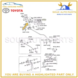 47910-35420 Genuine Toyota VALVE ASSY, LOAD SENSING PROPORTIONING Pickup 4Runner