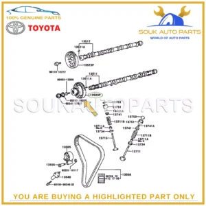 13050-46010 Genuine Toyota PULLEY, CAMSHAFT TIMING, LH CROWN Lexus IS300 GS400