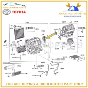 87106-0K210 Genuine Toyota DAMPER SERVO AIR CONDITIONER RADIATOR NO.1 871060K210