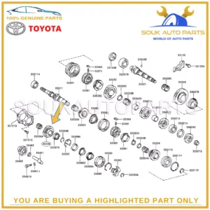 33336-42020 Genuine Toyota GEAR, 5TH 3333642020 OEM CAMRY COROLLA
