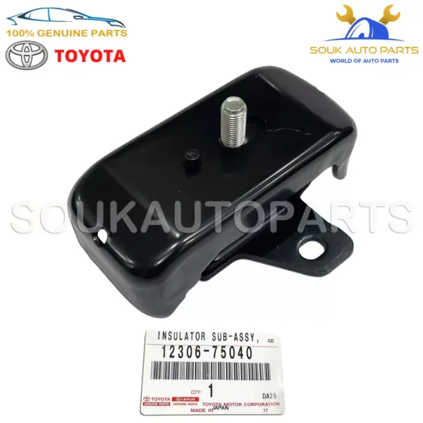 12306-75040 Genuine Toyota INSULATOR, ENGINE MOUNTING,FRONT LH 1230675040 OEM