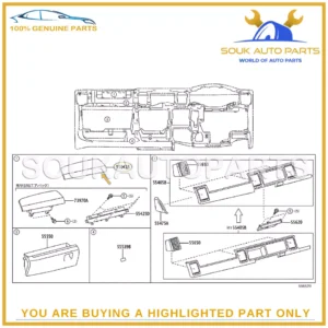 55041-26030-B0 Genuine Toyota DOOR SUB-ASSY, INSTRUMENT PANEL BOX, NO.1