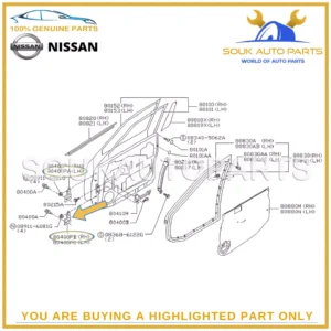 82420-2J00A Genuine Nissan HINGE ASSY-FRONT DOOR SET OF 2Pcs 824202J00A OEM