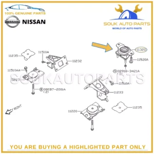 11320-ZZ50A Genuine Nissan REAR ENGINE MOUNTING INSULATOR VK56-DE VK56-VD