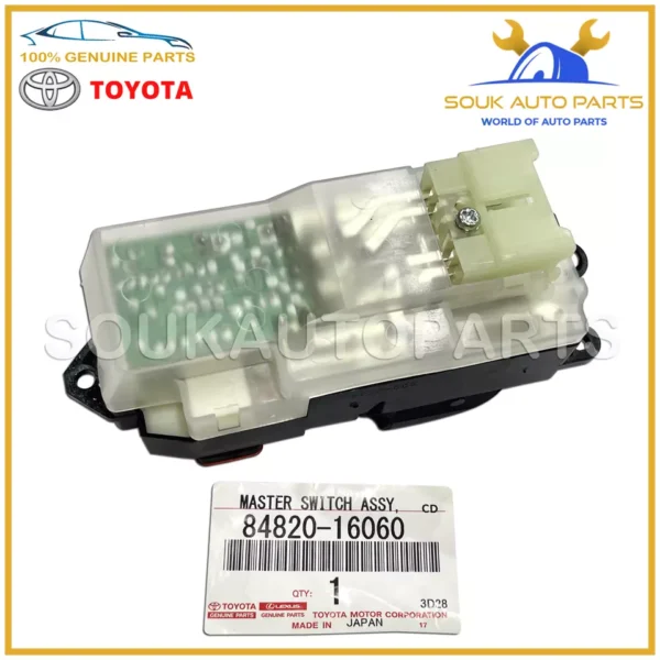 84820-16060 Genuine Toyota MASTER SWITCH ASSY, POWER WINDOW REGULATOR 8482016060