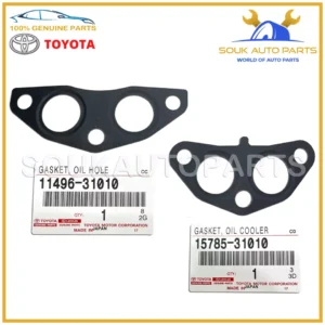 15767-31020 Genuine Toyota ENGINE OIL COOLER PIPE WITH GASKETS 1576731020 OEM