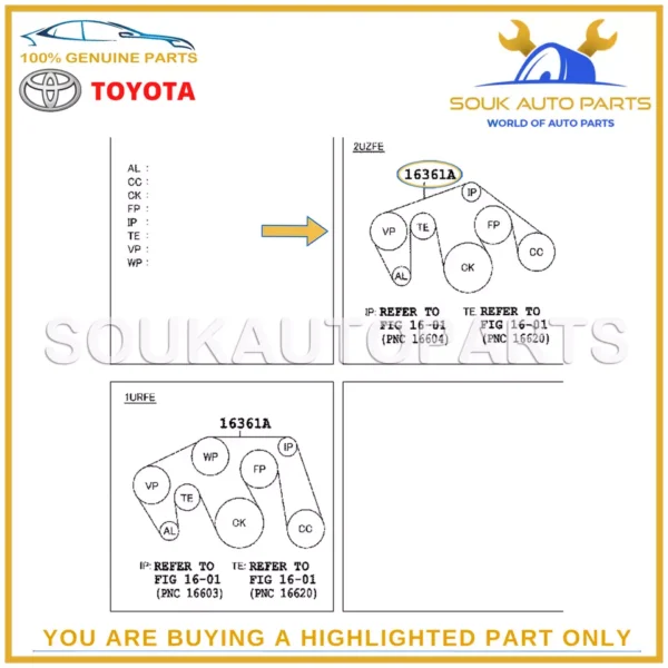 90916-02759 Genuine Toyota BELT V-RIBBED 9091602759 LC TUNDRA LEXUS GX460 LX570
