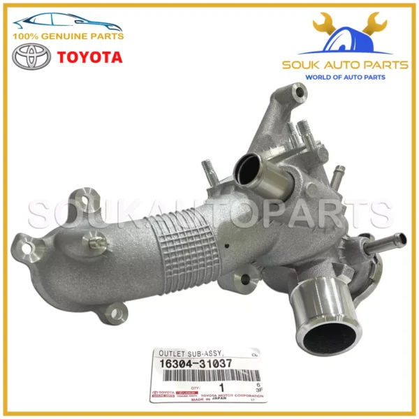 16304-31037 Genuine Toyota OUTLET SUB-ASSY, WATER 1630431037 OEM