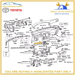55670-60030 Genuine Toyota REGISTER ASSY, INSTRUMENT PANEL, NO.3 5567060030 OEM