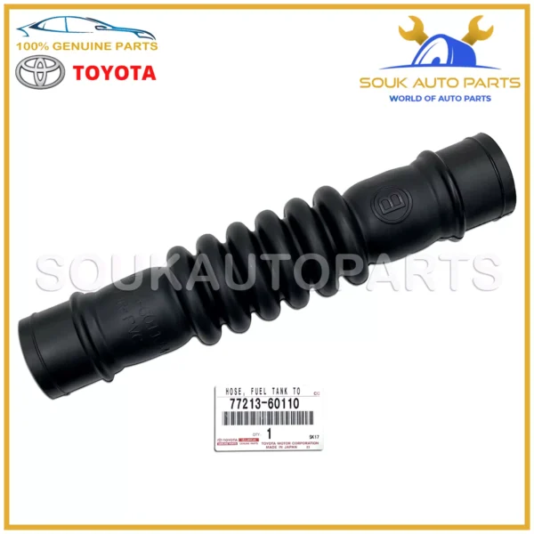 77213-60110 Genuine Toyota HOSE, FUEL, NO.1(FUEL TANK INLET PIPE) 7721360110 OEM