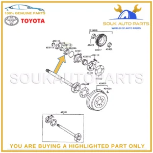 90363-40020 Genuine Toyota BEARING (FOR REAR AXLE SHAFT), RH/LH 9036340020 OEM