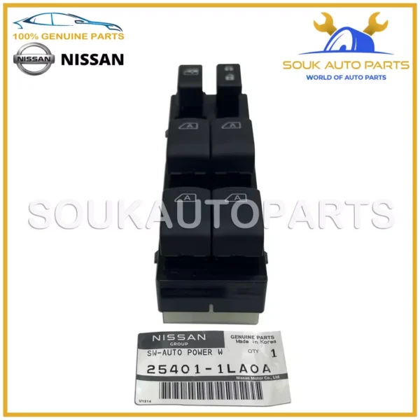 25401-1LA0A Genuine Nissan SWITCH ASSY-POWER WINDOW, MAIN 254011LA0A PATROL