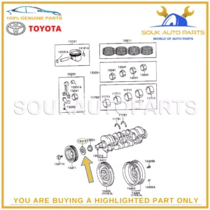 19315-22020 Genuine Toyota CRANK ANGLE SENSOR PLATE, NO.1 1931522020 OEM