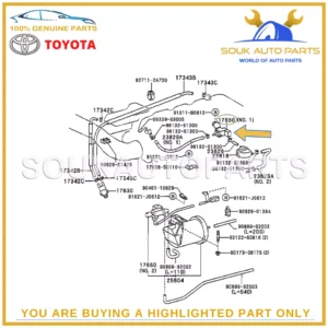 25860-50100 Genuine Toyota VALVE ASSY, VACUUM SWITCHING Lexus LX470