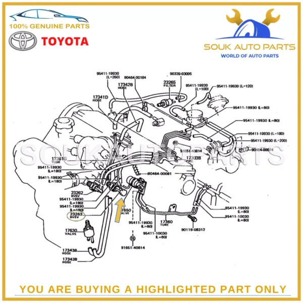 25820-13020 Genuine Toyota BIMETAL VALVE ASSY 2582013020 OEM