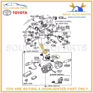 84140-35100 Genuine Toyota SWITCH ASSY, HEADLAMP DIMMER 8414035100 OEM
