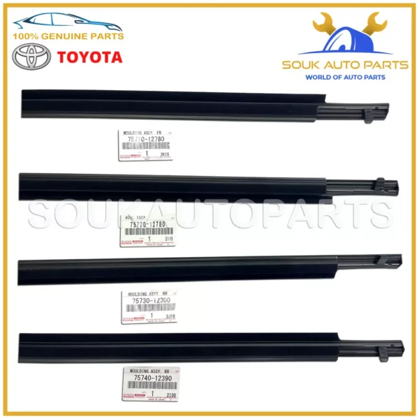 Genuine Toyota FRONT & REAR DOOR BELT MOULDING WEATHERSTRIP SET Corolla 09-12