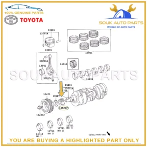 13521-20020 Genuine Toyota PULLEY, CRANKSHAFT TIMING 1/2/3MZFE 1352120020 OEM