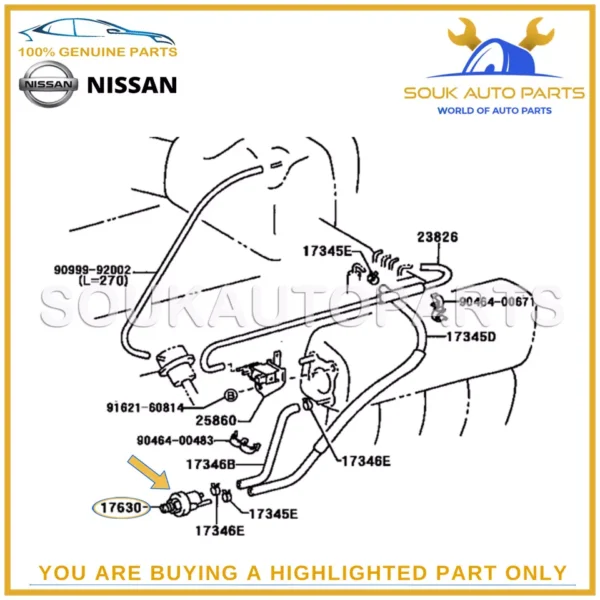 17630-15090 Genuine Toyota VALVE ASSY, AIR CONTROL 1763015090 4RUNNER HIACE 2ZR