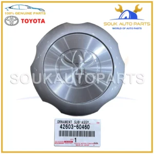 42603-60460 Genuine Toyota ORNAMENT SUB-ASSY, WHEEL HUB (FRONT) 4260360460 OEM