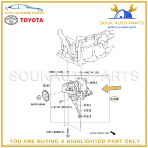 15100-37030 Genuine Toyota OIL PUMP 1ZR 2ZR 3ZR 1510037030 OEM YARIS COROLLA