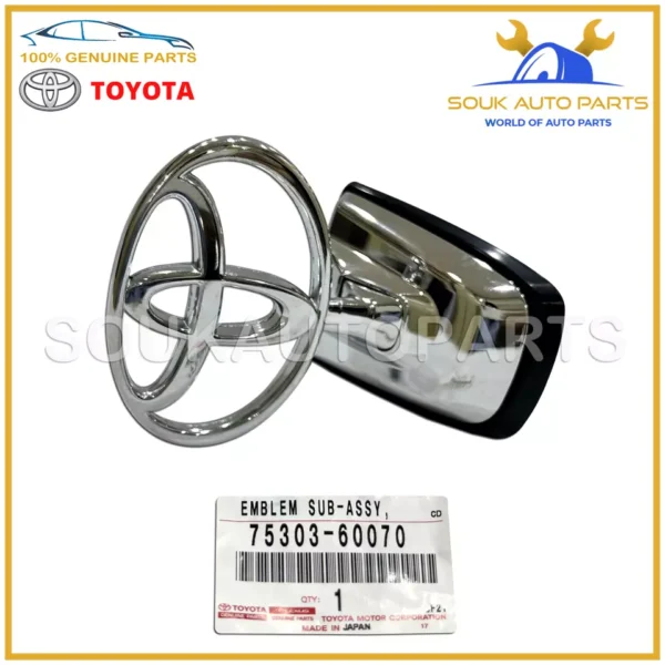 75303-60070 Genuine Toyota EMBLEM SUB-ASSY, HOOD 7530360070 OEM