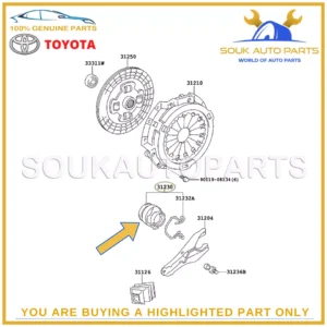 31230-60130 Genuine Toyota BEARING ASSY, CLUTCH RELEASE 3123060130 OEM