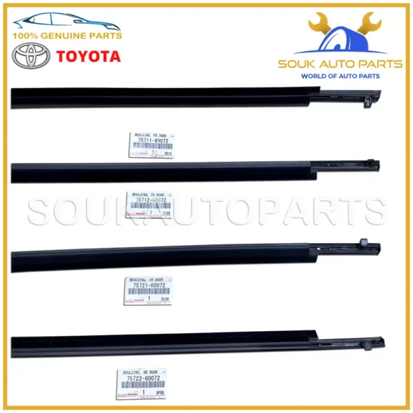 Genuine Toyota DOOR BELT MOULDING SET FOR LAND CRUISER PRADO OEM