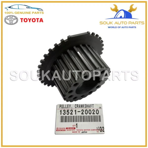13521-20020 Genuine Toyota PULLEY, CRANKSHAFT TIMING 1/2/3MZFE 1352120020 OEM