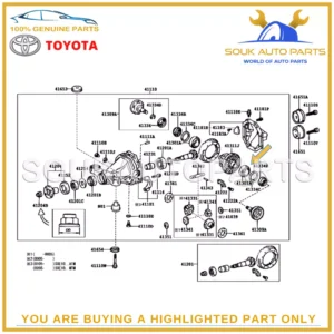 90366-50001 Genuine Toyota BEARING(FOR FRONT DIFFERENTIAL CASE) 9036650001 OEM