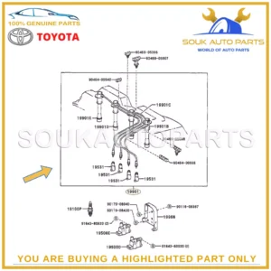19037-62050 Genuine Toyota SPARK PLUG WIRE SET 1903762050 OEM
