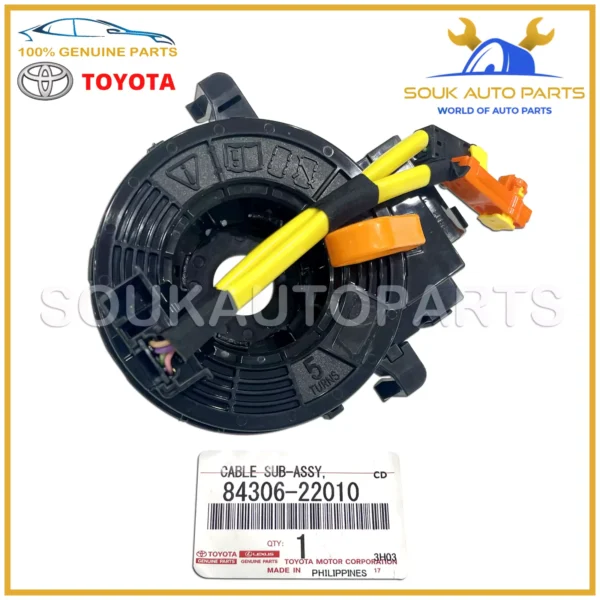84306-22010 Genuine Toyota CABLE SUB-ASSY, SPIRAL COROLLA YARIS RAV4